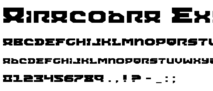 Airacobra Expanded font